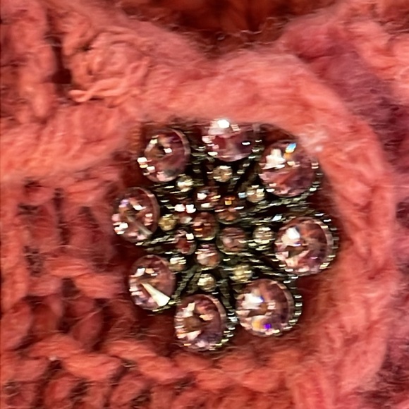 ATL Studio Womens Chunky Cable Knit Open
Front Pink Cardigan Sweater size M - Picture 3 of 5